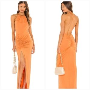 Michael Costello x REVOLVE Addison Maxi Dress in Tangerine